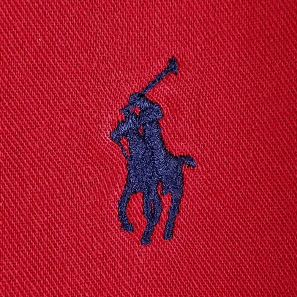 Polo Ralph Lauren Oxford Shirt Mens Size L/XL Button Down Red Long Sleeve